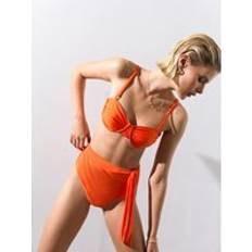 French Connection Swimwear French Connection Orange High Waist Bikini Bottom Orange