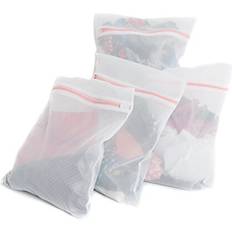 Clothing Care MCM Set of 4 Mesh Laundry Washing Bags, Zipped bags protects your clothing during washing. Delicates, Lingerie, Colours, Socks