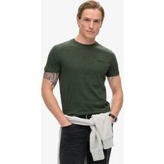 Superdry Vintage Logo EMB Tee - Deep Forest Green Marl