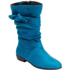 Turquoise - Women High Boots Comfortview Women's Heather Wide Calf Boot in Teal Size M