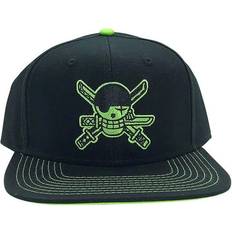 Headgear Ripple Junction One Piece Zoro Skull Flat Bill Snap Back Hat Black