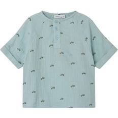 Tunika Barnkläder Name It Hinkian Short Sleeve Bluse - Gray Mist (13235007)