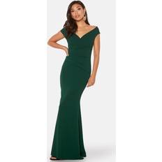 Bardot Pleat Maxi Dress Green UK6