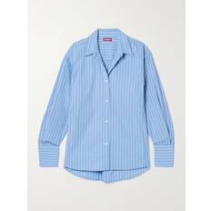 Staud Blue Kelly Shirt AZST Azure Pinstripe