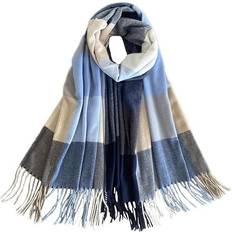 Silver - Women Scarfs Tianfu Tartan Plaid Scarves for Women Winter,Long Scarves for Women with Fringe,Super Soft Scarf for Women Winter