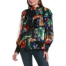 Multicolored Blouses Farm Rio Chevron Forest Blouse - Black