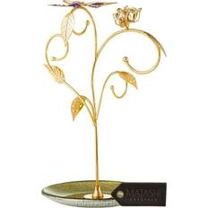 Gold Jewelry Stands Gold plated elegant floral & butterfly design jewelry display stand by matashi