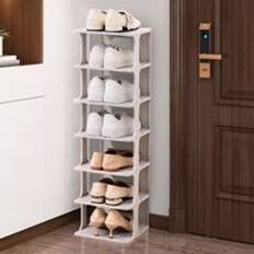 Plastic Shoe Racks LivingAndHome 6 Tier Off White Shoe Rack