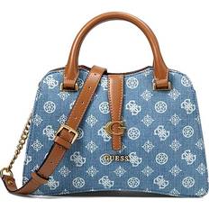 Multicolored Handbags Guess Kuba Small Satchel Denim Logo Satchel Handbags Multi One Size