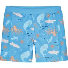 98/104 Maillots de bain Playshoes Shorts de bain 'Meerestiere' - turquoise/orange/blanc