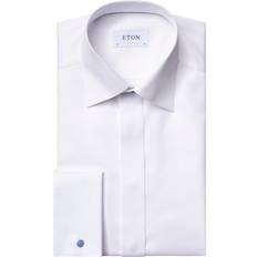 Eton Men's Contemporary Fit Twill Fly Front Formal Shirt - White