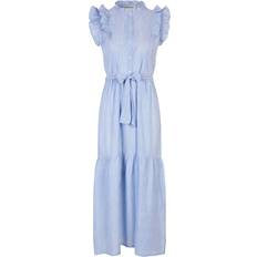 Dresses sale Lollys Laundry Harriet Striped Cotton-Poplin Maxi Dress - Blue