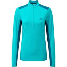 Mountain Equipment Women T-shirts Mountain Equipment Womens Nava Long Sleeve Zip T-shirt Turquoise