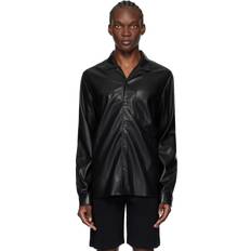 Nanushka Black Duco Vegan Leather Shirt BLACK