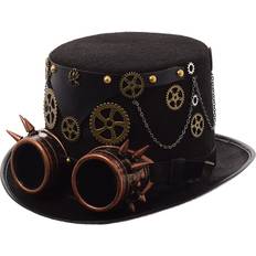 Midi Dresses - Unisex GRACEART Unisex Steampunk Top Hats with Goggles for Men Women F