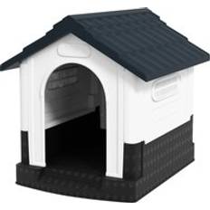 Pawhut Plastic Dog Kennel with Windows, Garden