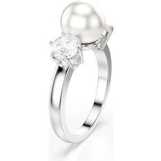 Swarovski Rings on sale Swarovski Matrix ring, Crystal pearl, Round cut, White, Rhodium plated