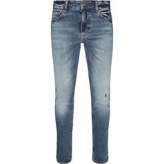 Boss Orange Delaware Slim Fit Soft Motion Rip Jeans - Light Blue