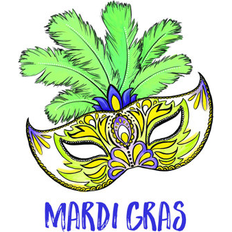 Trinx Mardi Gras Mask Watercolor Framed Art