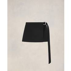 Ami Paris Skirts Ami Paris Black Cinch Miniskirt Black/Chalk/0013 FR