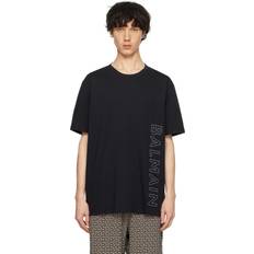 Balmain Homme T-shirts Balmain Embossed Logo T-Shirt - Black/Grey