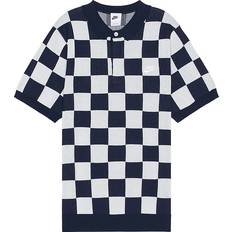 Nike Men's Sportswear Club Checkers Polo Shirt Midnight Navy/Sail