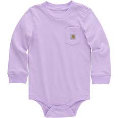 Babies Bodysuits Carhartt Infant Boys Long Sleeve Pocket Bodysuit Purple 12M