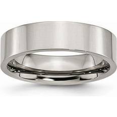 Titanium Rings Chisel TB31-13 mm Titanium Flat Polished Band, Grey