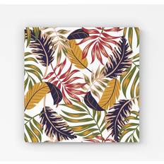 Yellow Framed Art Warren Reed Hawaiian Style Jungle Leaves Canvas Print Framed Art