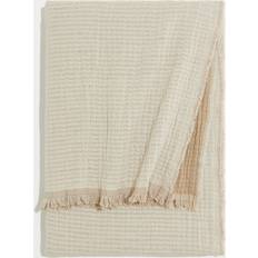 H&M Pläd bomullsmuslin Filt Beige (170x130cm)