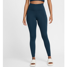 XXS Tights Nike Women's One High-Waisted 7/8 Leggings with Pockets in Blue, FN3241-478