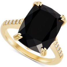 Macy's Statement Ring - Gold/Onyx/Transparent