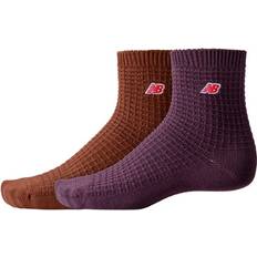 New Balance Unisex Socks New Balance Unisex Waffle Knit Ankle Socks Pack Print Pattern Misc Size S