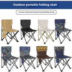Shein 1pc Metal Folding Chair, Outdoor Portable Foldable Stool, Picnic Fishing Chair, Art Sketch Chair, Portable Backrest Moon Chair, Camping Chair