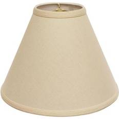 Cloth & Wire Slant Deep Cone Beige Shade 17"