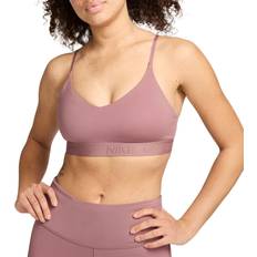 Nike Purple Underwear Nike Indy Womens Light Support Logo Sports Bra