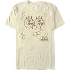 Tops Fifth Sun Nickelodeon Men's SpongeBob Square pants Bob Esponja Face Short Sleeve T-Shirt Natural