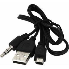 Cables Uxcell 3.5mm USB2.0 Male Mini 5 Pin Speaker Cable 47cm