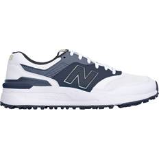 New Balance 42 Zapatos de golf New Balance Men's 997 Spikeless Golf Shoes, 8.5, White/Navy