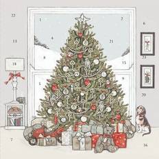 Advent Calendars Wrendale Designs Vintage under the christmas tree advent calendar large sally swannell 30x30cm