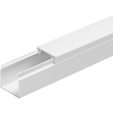 PVC Kabelkanal 16x16mm, 2m med Lim Hvid