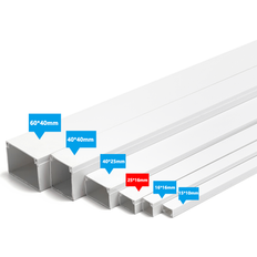Aigostar Elartikler Aigostar PVC Kabelkanal 25x16mm, 2m med Lim Hvid