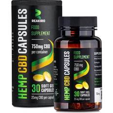 Oli di CBD Premium CBD Capsules REAKIRO Full Spectrum 750mg