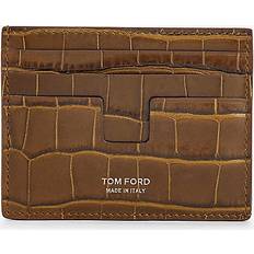 Tom Ford Khaki Shiny Croc T Line Holder - KHAKI - UNI