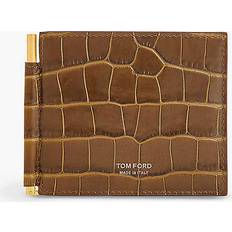 Tom Ford Lompakot ja Avaimenperät Tom Ford Patent Croc Embossed Clip Wallet