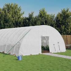 VidaXL Fristående växthus vidaXL Växthus Med Stålram Vit 108 M² Rostfritt stål
