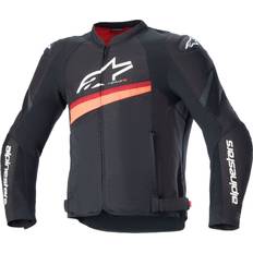 Herr Motorcykeljackor Alpinestars T-GP Plus R V4 Airflow MC-Jacka Svart-Röd Fluo Herr