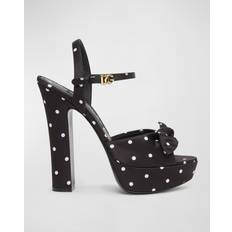 43 ½ Sandalias de tacón Dolce & Gabbana Women's Keira Polka Dot Platform Sandals