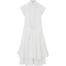 Loewe Cotton Double-Layer Midi Dress white