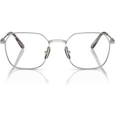 Unisexe Lunettes Ray-Ban JIM TITANIUM Monture Argent Verres Incolore polarisé 53-20